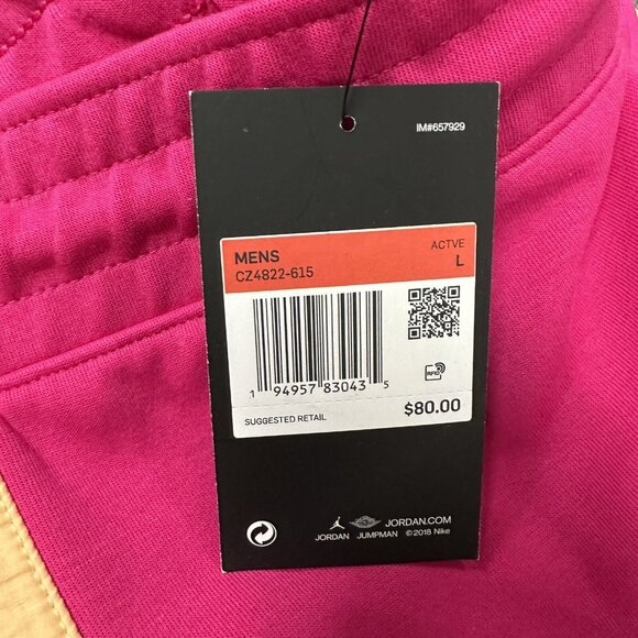 Jordan Shorts 23 Size Large Engineered Fireberry Fleece Mens - Picture 10 of 10